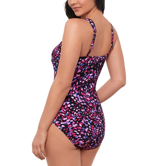 Swim Solutions Women's Abstract Printed One-Piece Swimsuit multi, 16 $112 - Picture 3 of 14
